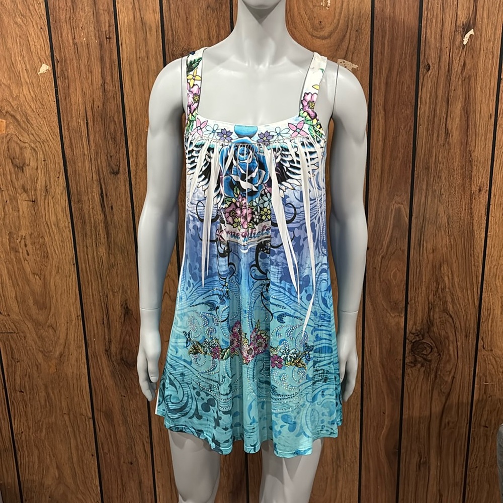 Y2K  sleeveless floral print Women’s dress size small